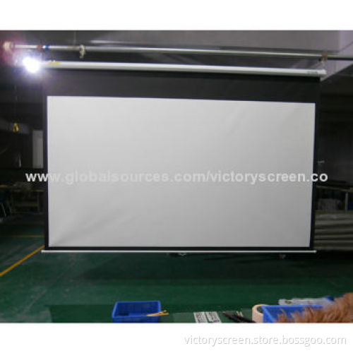 106" 4:3 Matte White Motorized Projection Screen with Remote Controller